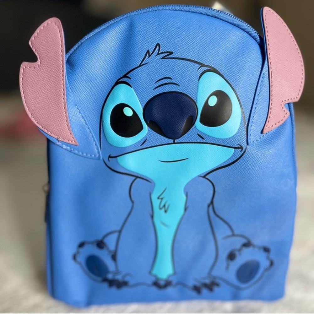 Disney Stitch Women's Graphic Mini Backpack, Blue
